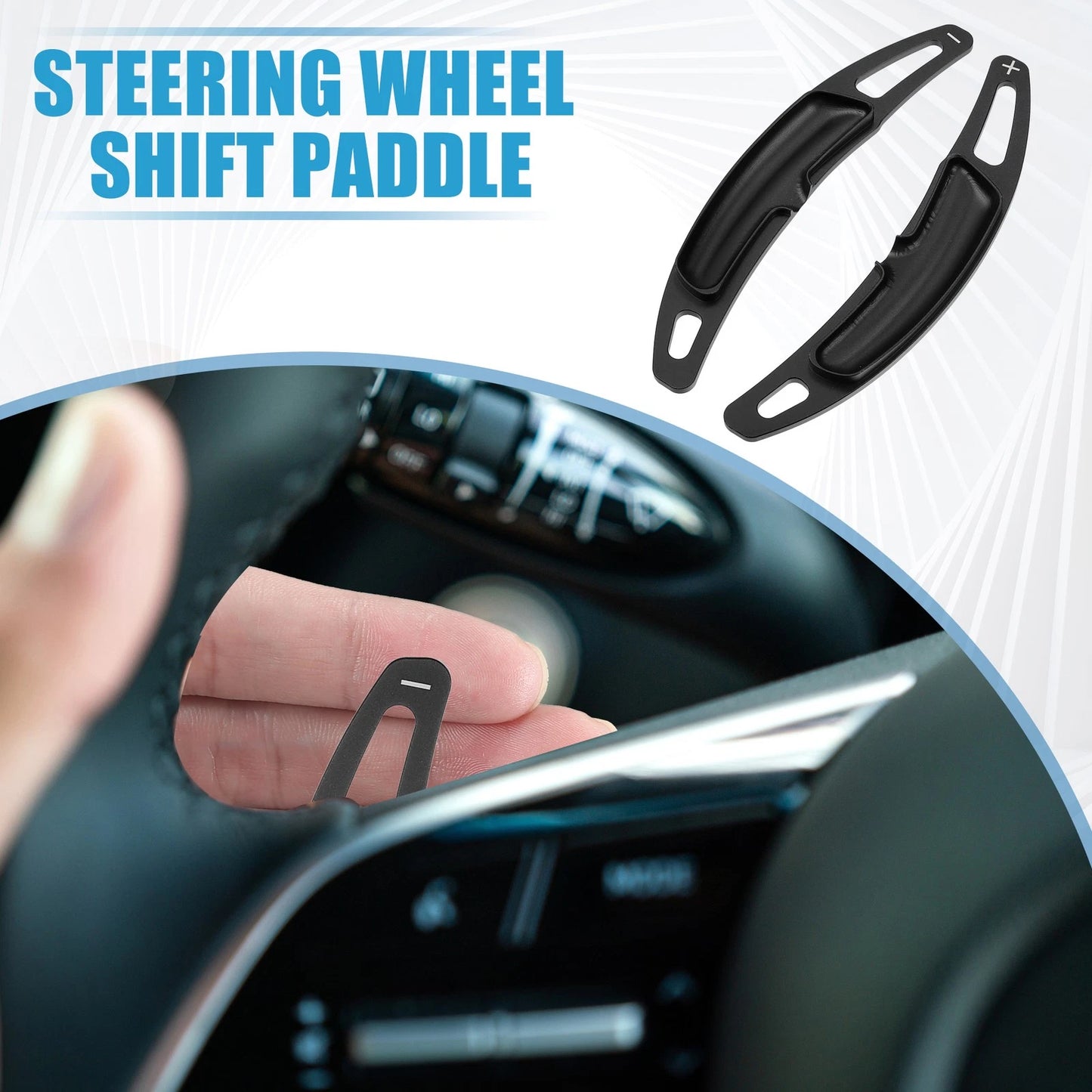 Auto Steering Wheel Shift Paddle Cover for Porsche Cayenne Black (Set of 2)