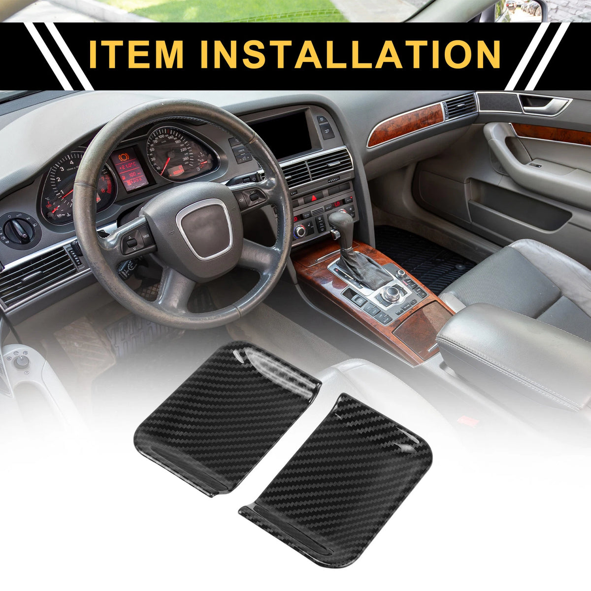 Car Inner Front Door Handle Bowl Cover Trims for Ford F-150 (2021-2024)