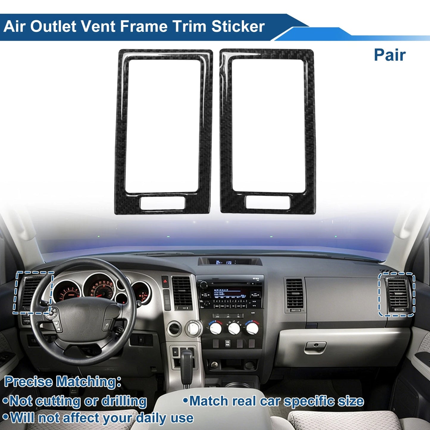 Air Condition Outlet Vent Trim Cover Frame for Toyota Tundra (2007–2013)