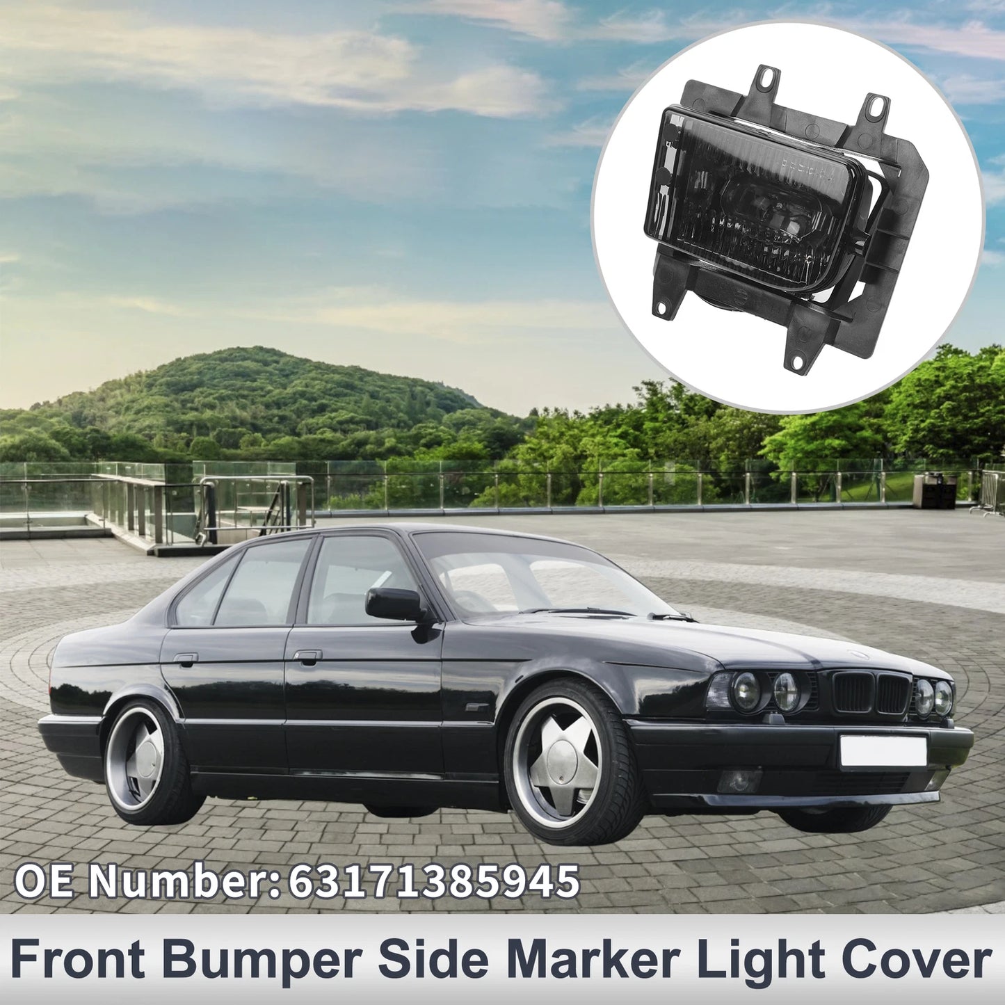 1 x Left Front Bumper Side Marker Light Cover for BMW E30