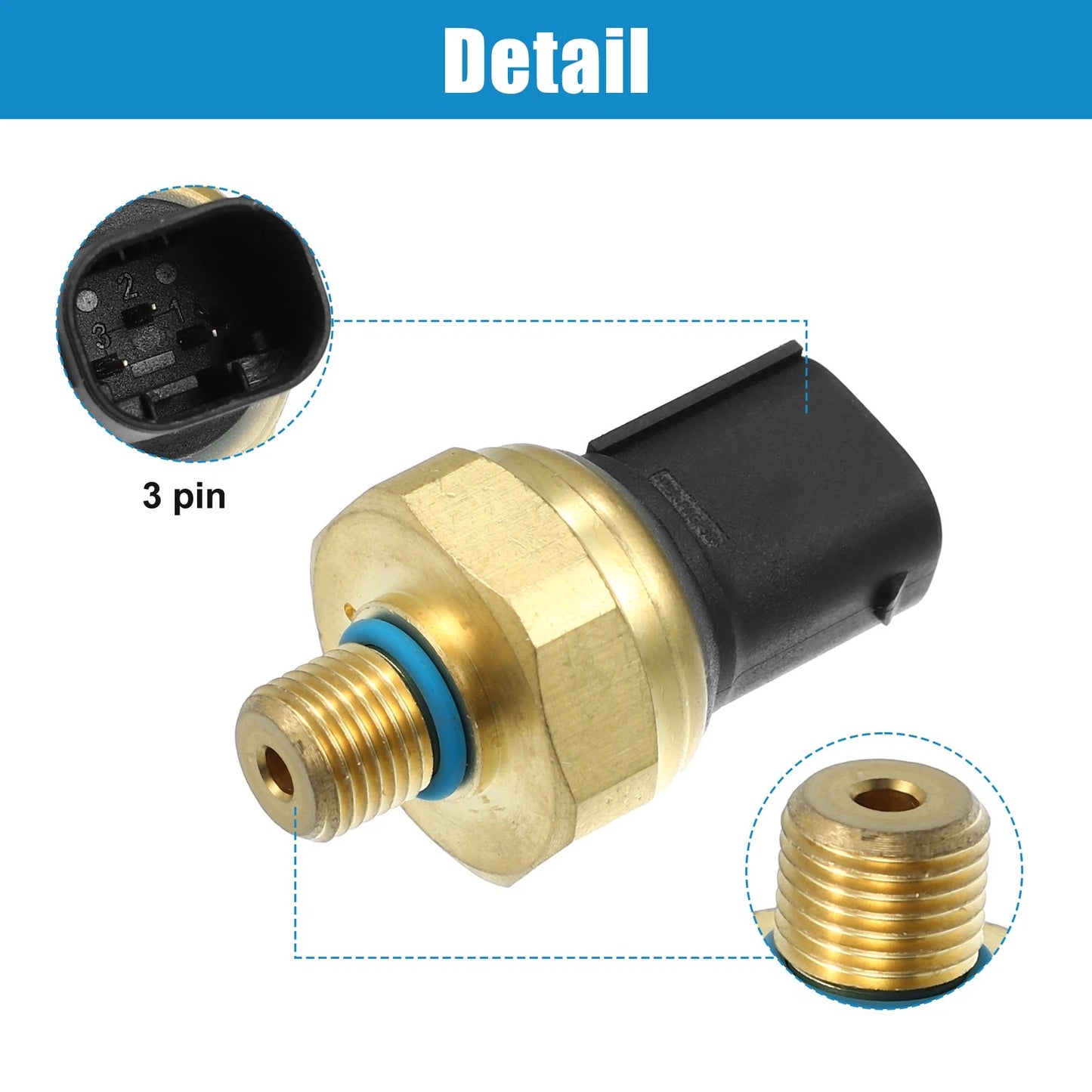 Fuel Rail Pressure Sensor for Ford Edge, Volvo XC60, S60 (2007-2023)