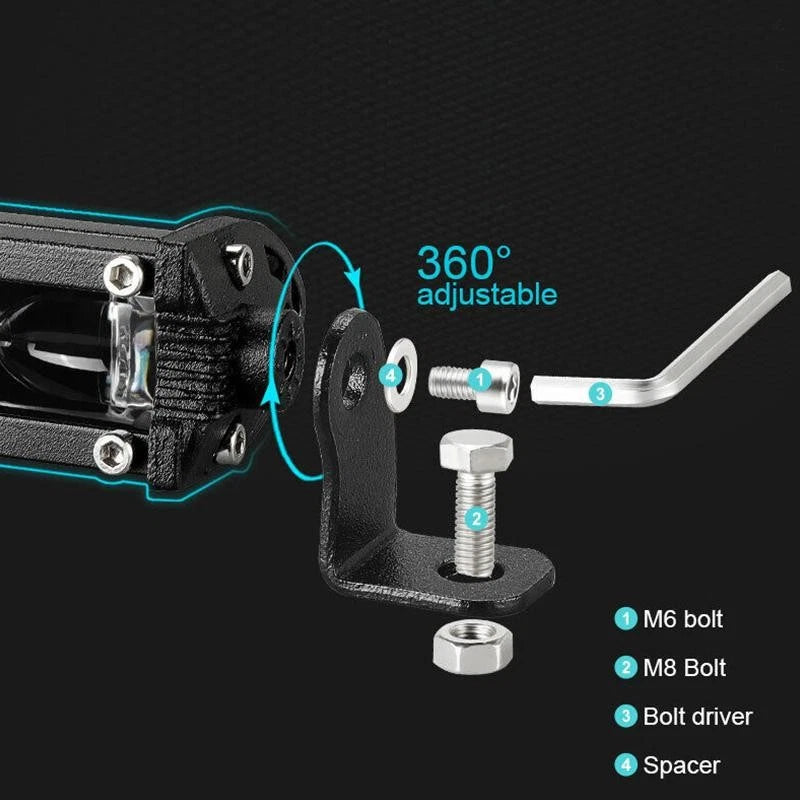 18W 6 LED Work Light Bar for ATV UTV SUV Motorcycle
