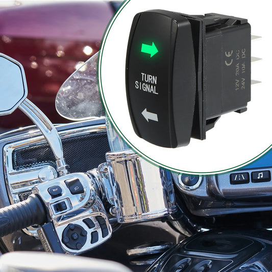 Universal Turn Signal Rocker Switch 4 Pin 3 Position Switch for Motorcycle