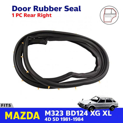 Door Rubber Seal Trim Weatherstrip RR Fits MAZDA M323 XG XL 4D 5D 1981-84 D08
