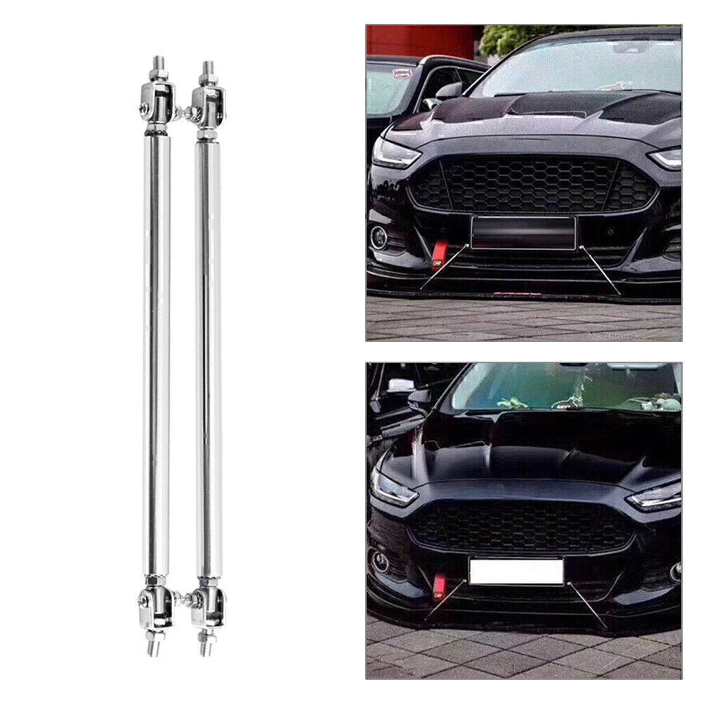 Adjustable Front Bumper Lip Splitter Strut Rod Tie Support Bar for Universal Car