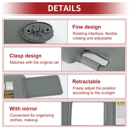 Left Car Sun Visor with Mirror for Toyota Tacoma (2005-2011)
