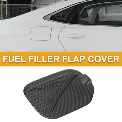 Fuel Tank Door Cap for Ford F-150 2022-2025 Gas Tank Flap Carbon Fiber Black