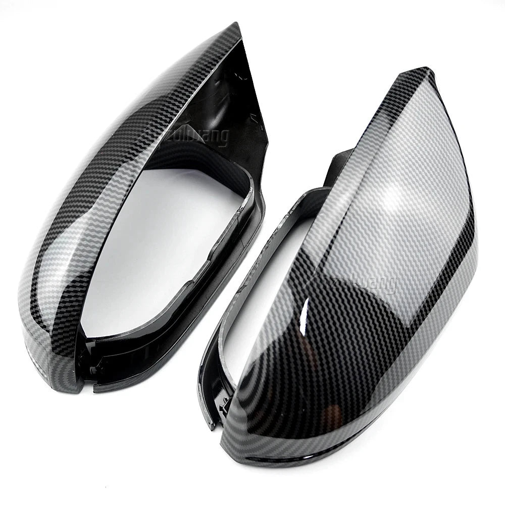 Carbon Fiber Style Side Wing Mirror Caps Covers for Audi A6/S6 C7 (2012–2018)
