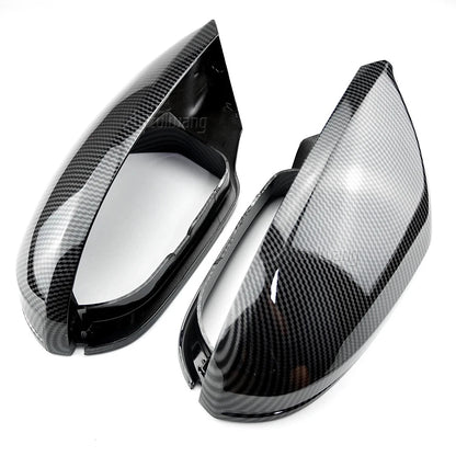 Carbon Fiber Style Side Wing Mirror Caps Covers for Audi A6/S6 C7 (2012–2018)