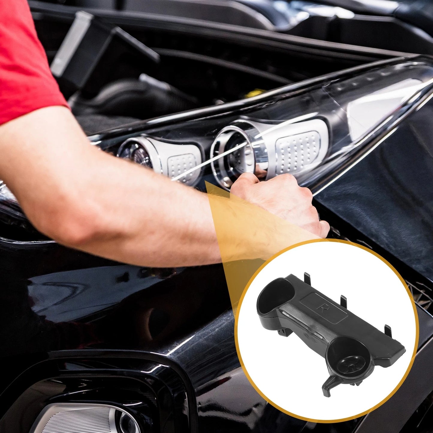 RH Front Bumper Support Bracket for Nissan Altima (2019-2021) 1 Pc Black ABS
