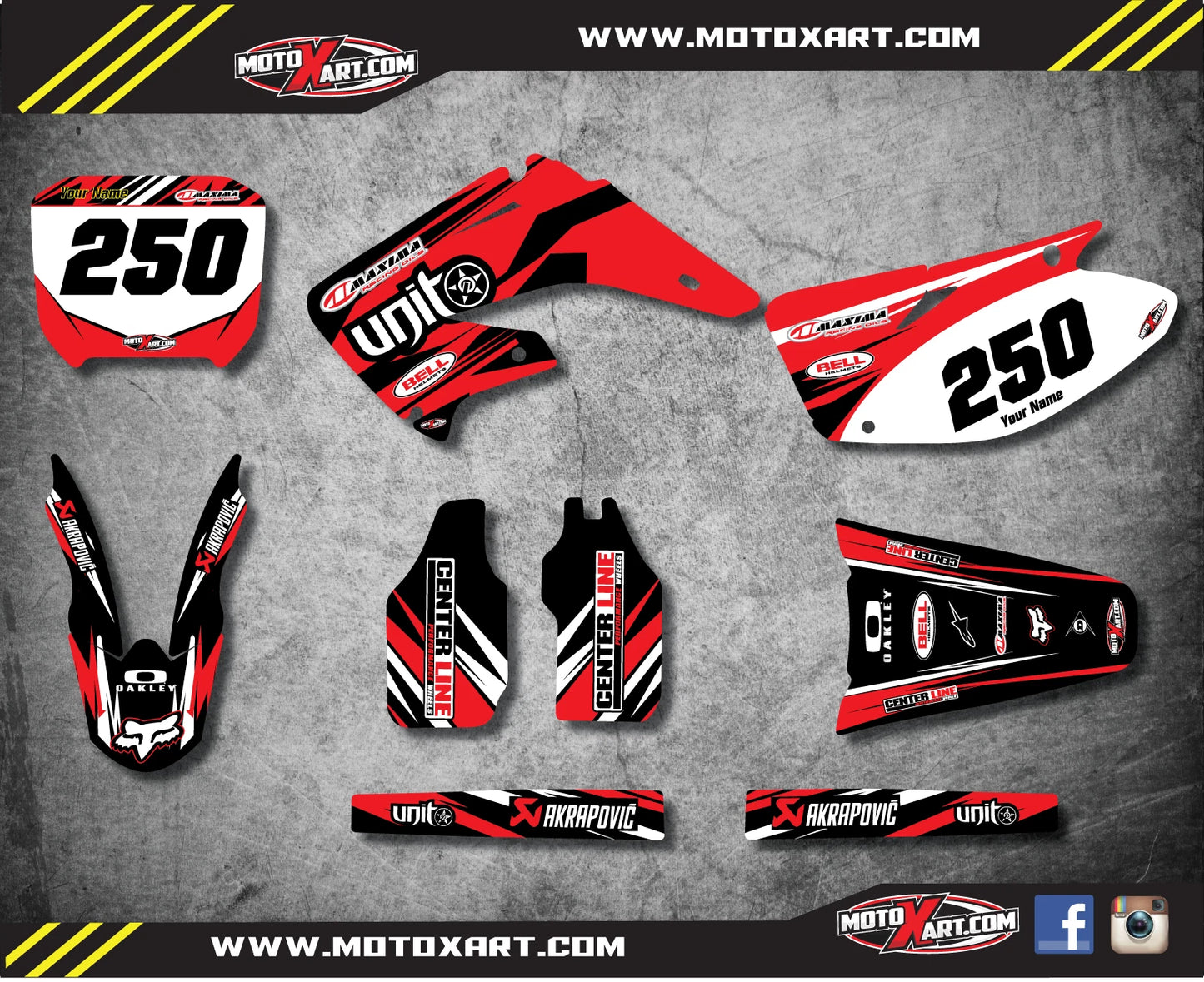 Full Custom Graphic Kit for Honda CR 125 (2002-2012) - DIGGER STYLE Stickers