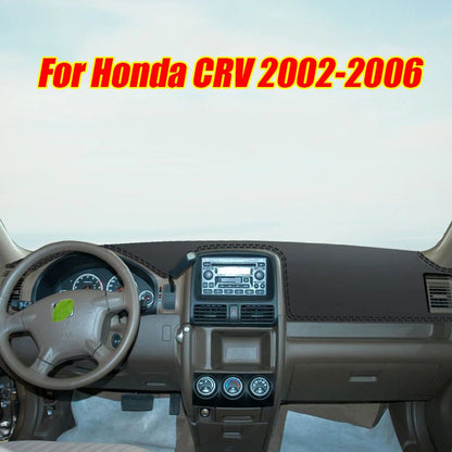 Black Leather Dashboard Cover Pad Mat for Honda CR-V (2002–2006)