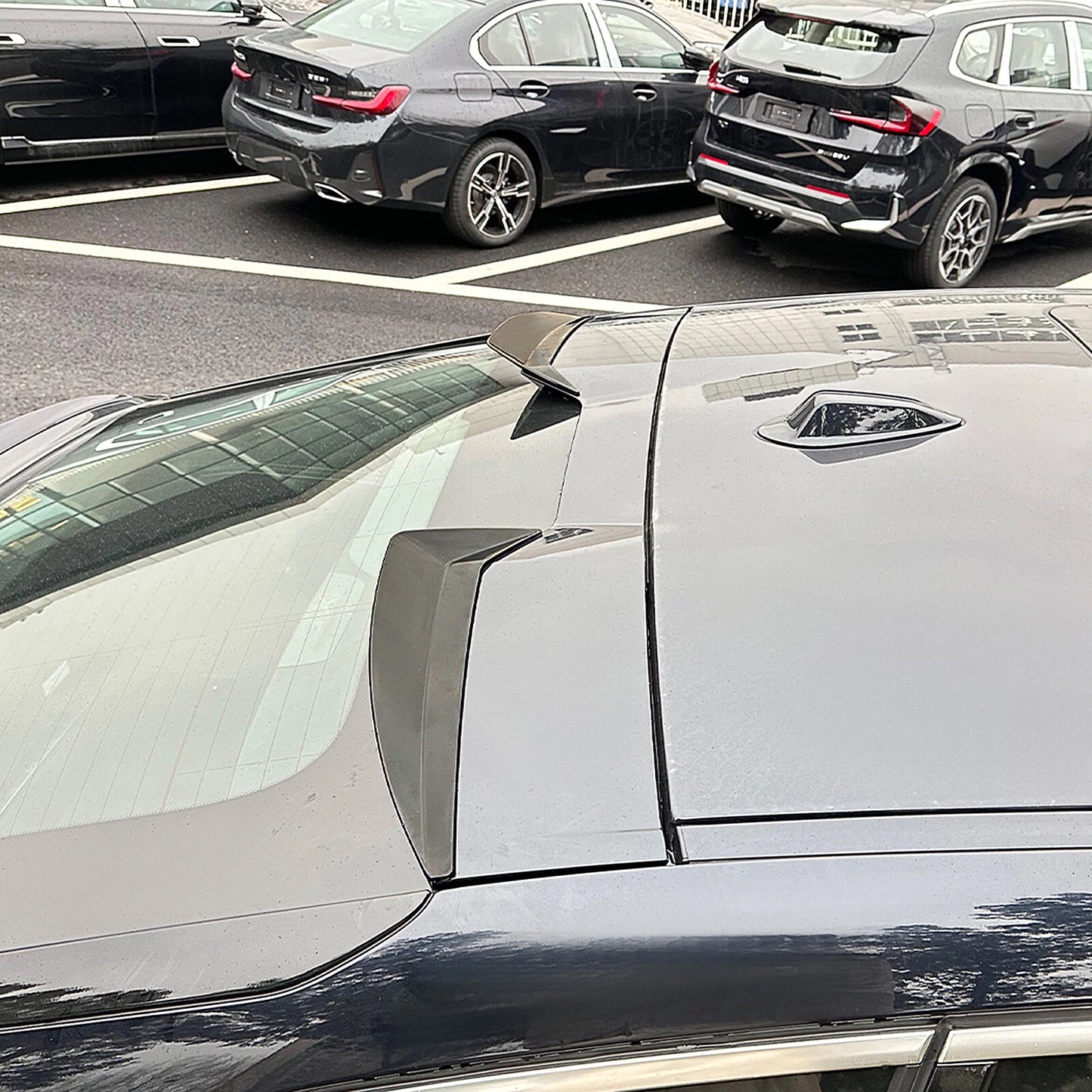 2 x Gloss Black Rear Boot Spoiler Lip for BMW X6 (2019-2024)