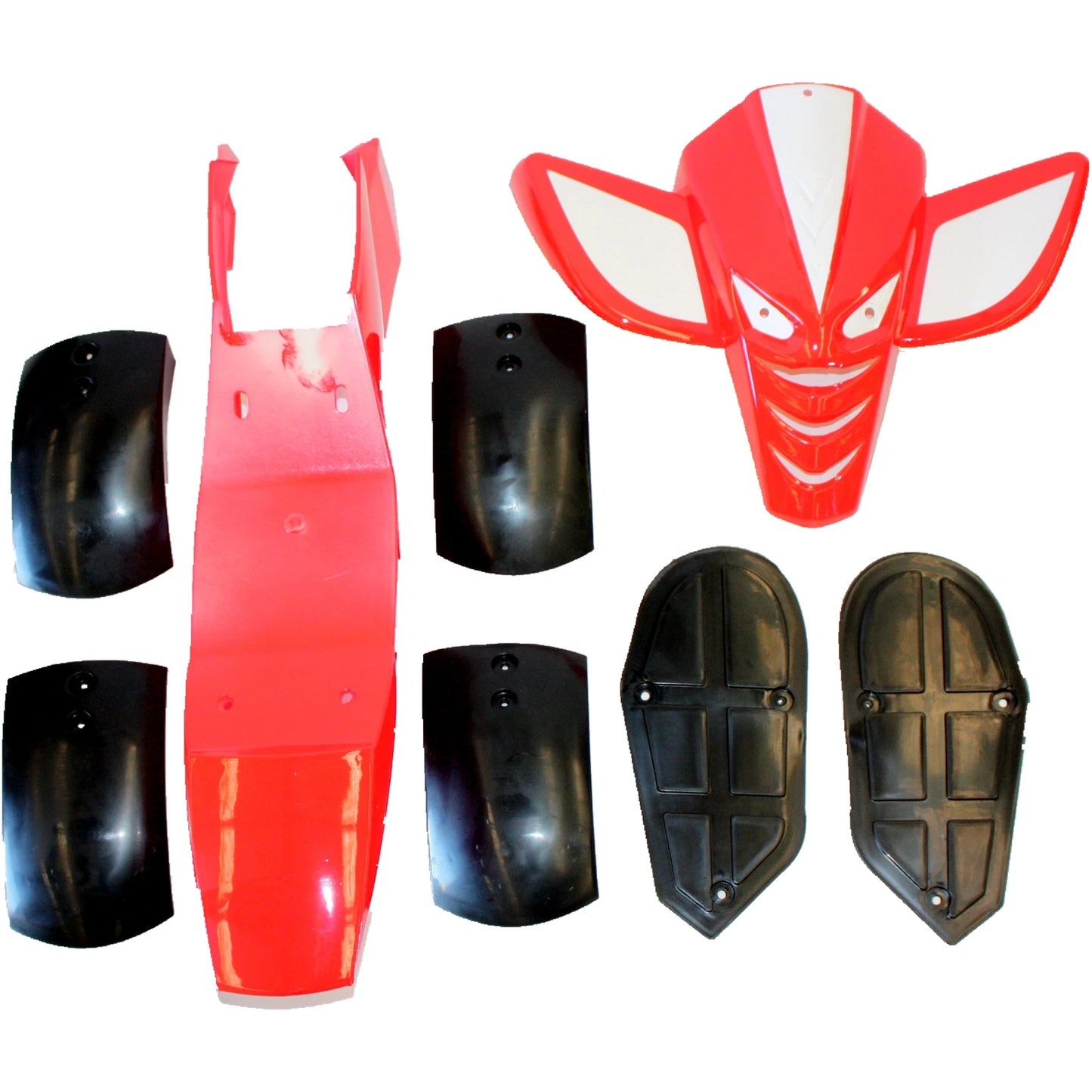 RED Plastics Mud Guard Fairing Guards for 49cc Mini Quad Dirt Bike ATV