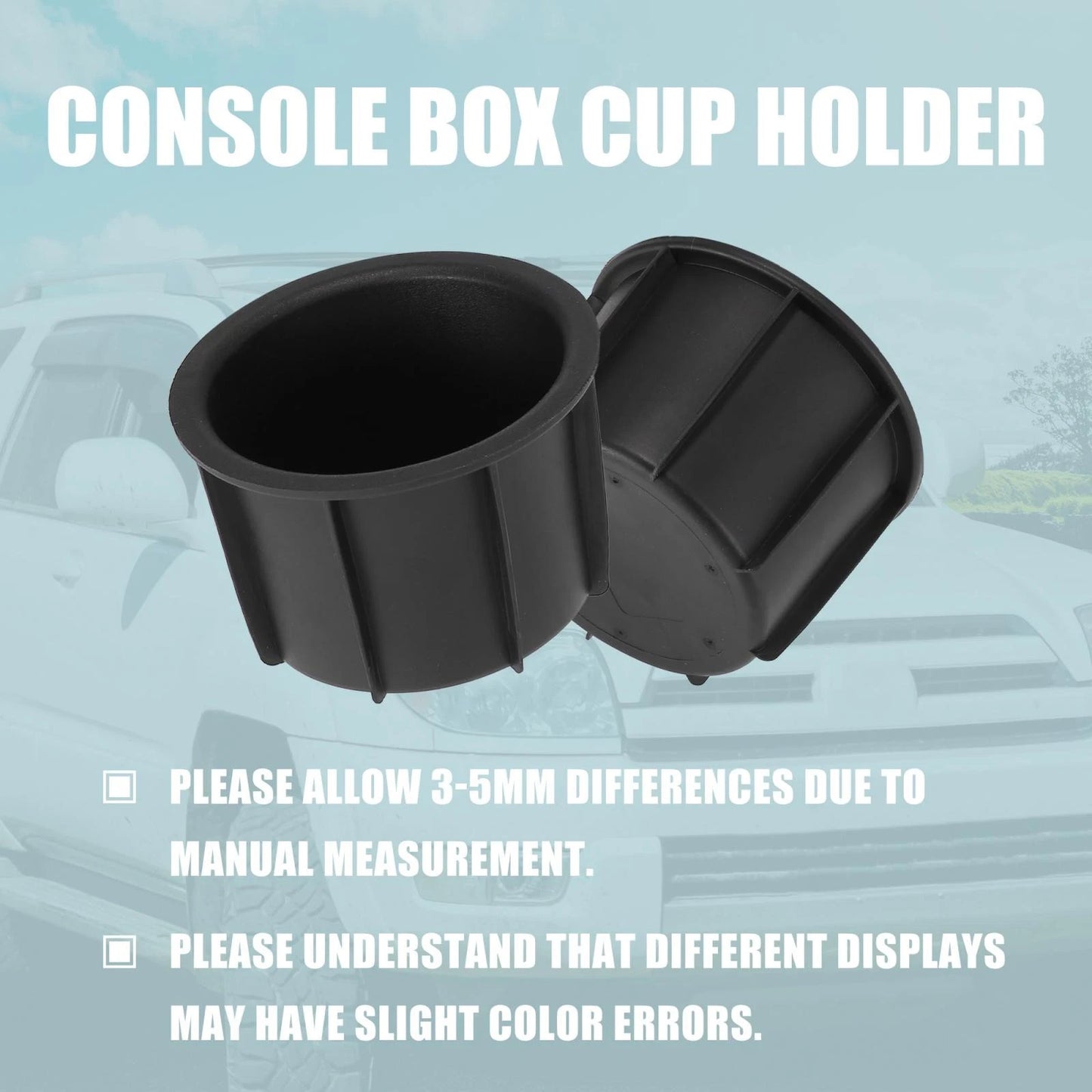 Console Box Cup Holder Inserts for Toyota 4Runner (2010-2020)