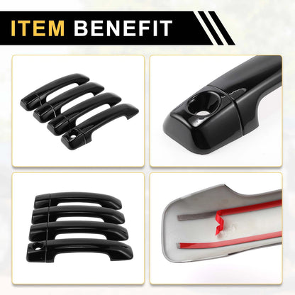 4pcs Door Handle Covers for Toyota Tundra (2007-2020) - ABS Black