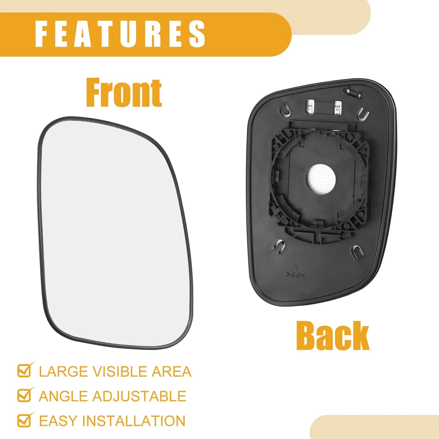 Left Rear View Mirror Glass for Land Rover Discovery (1989-2004)