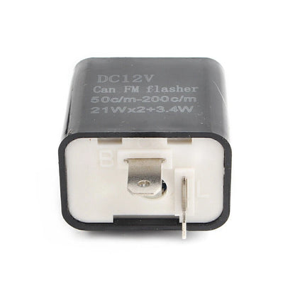 Pin Adjustable LED Flasher Relay for Turn Signal Light - Black