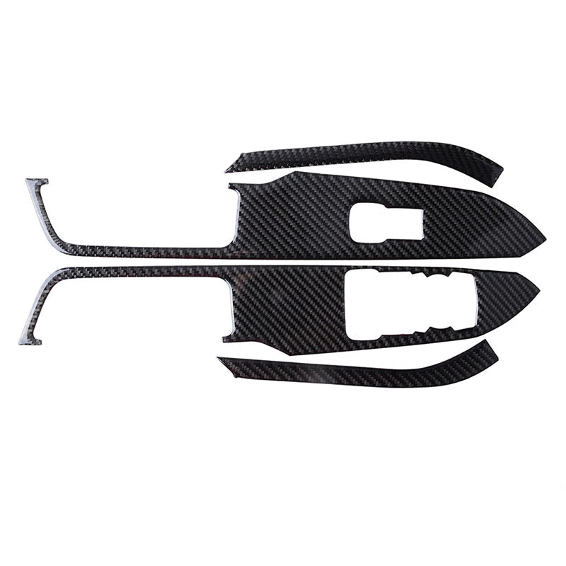 Carbon Fiber Interior Window Switch Cover Trim for Ford Mustang (2015-2019)