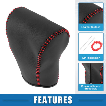 Gear Shifting Knob Cover for Hyundai Tucson 2006-2013 - Automatic Trim Black Red