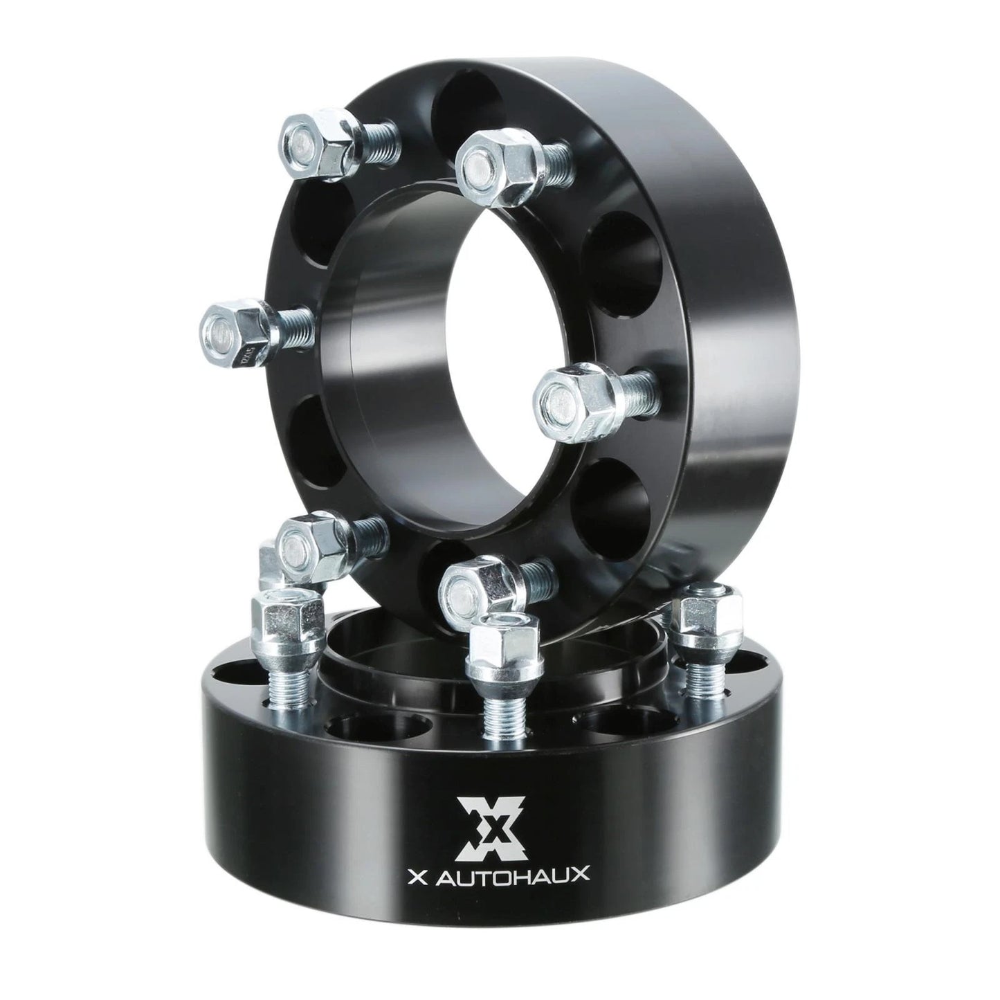4pcs 2" Thick M12x1.5 6x5.5" Wheel Spacers for 6 Lug Vehicles Black