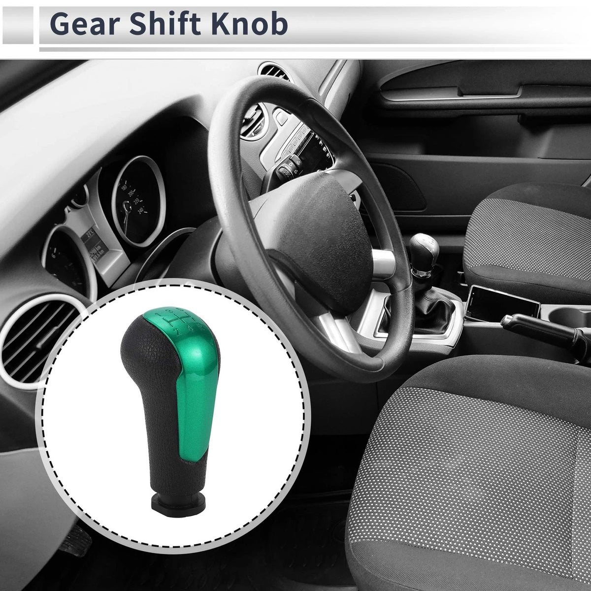 5 Speed Manual Gear Shift Knob for Chevrolet Spark Green Black