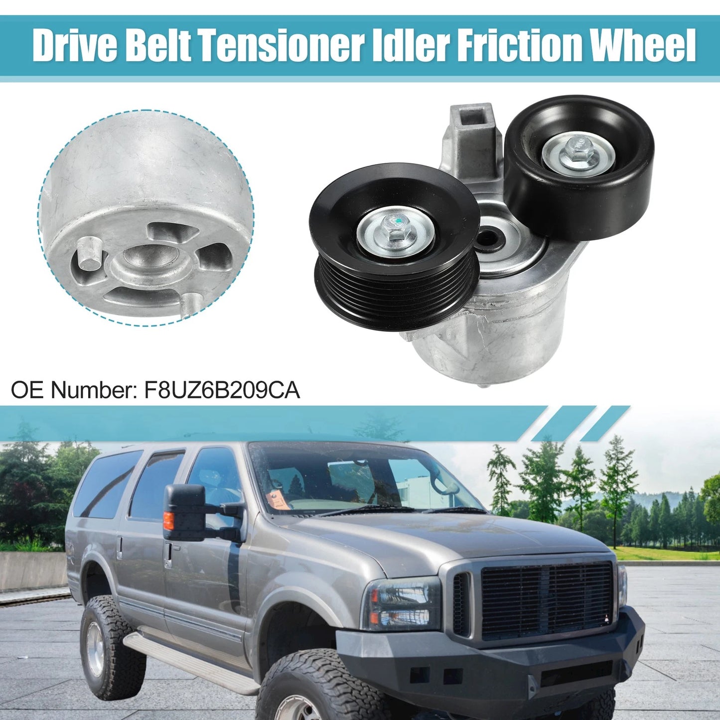 Belt Tensioner Pulley Assembly for Ford F-250 Super Duty (1999-2002)