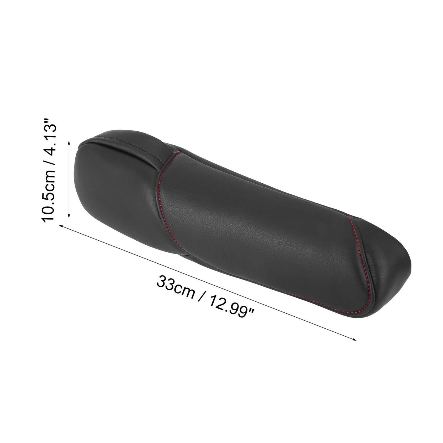 Car Front Seat Armrest Cover Black with Red Line for Honda CRV (2007-2009)