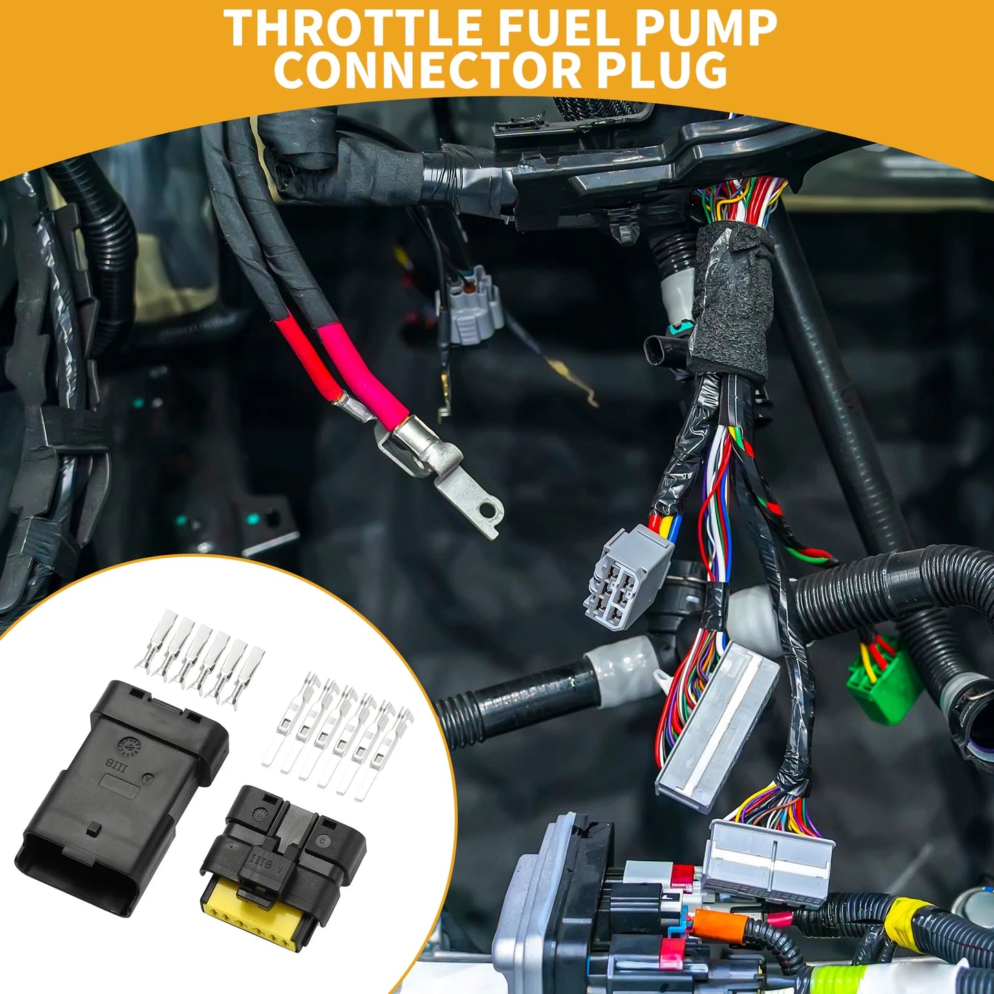 6 Pin Throttle Fuel Pump Connector for Peugeot