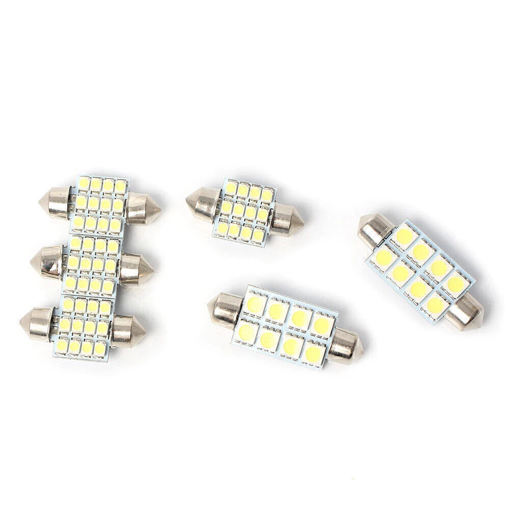14PCS White LED Interior Lights for T10 31mm Map Dome & License Plate