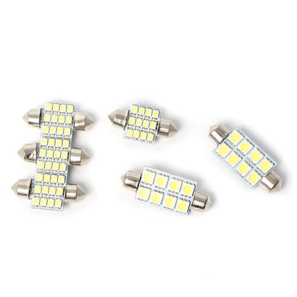 14PCS White LED Interior Lights for T10 31mm Map Dome & License Plate