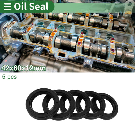 Oil Seal / 42x60x12mm / Rotary Shaft Seal NBR Rubber Black for Make Model