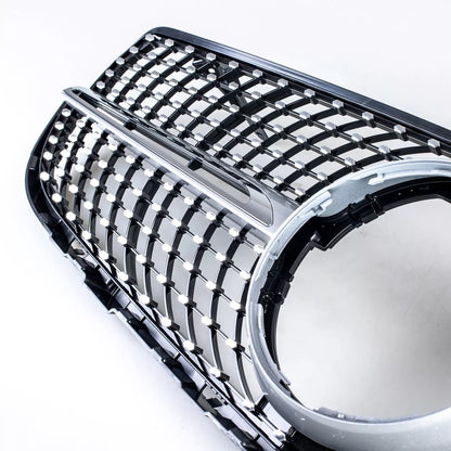 Silver Diamond Slats Front Grille for Mercedes Benz GLC X253 (2015-2019)