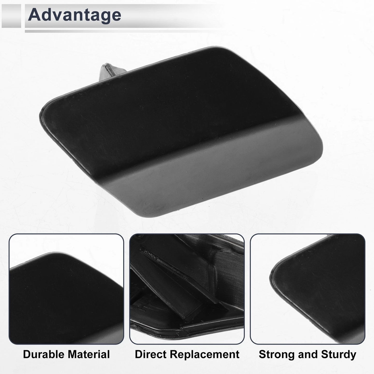 Bumper Headlight Washer Nozzle Cover for BMW 320i (2006-2013) Unpainted