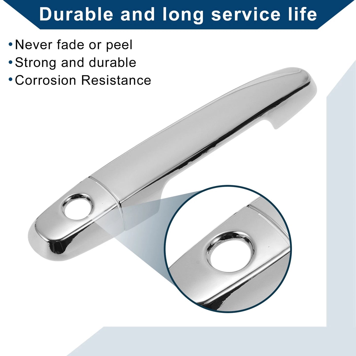 Silver Door Handle Cover Trim for Toyota Corolla Sedan (2003-2010)
