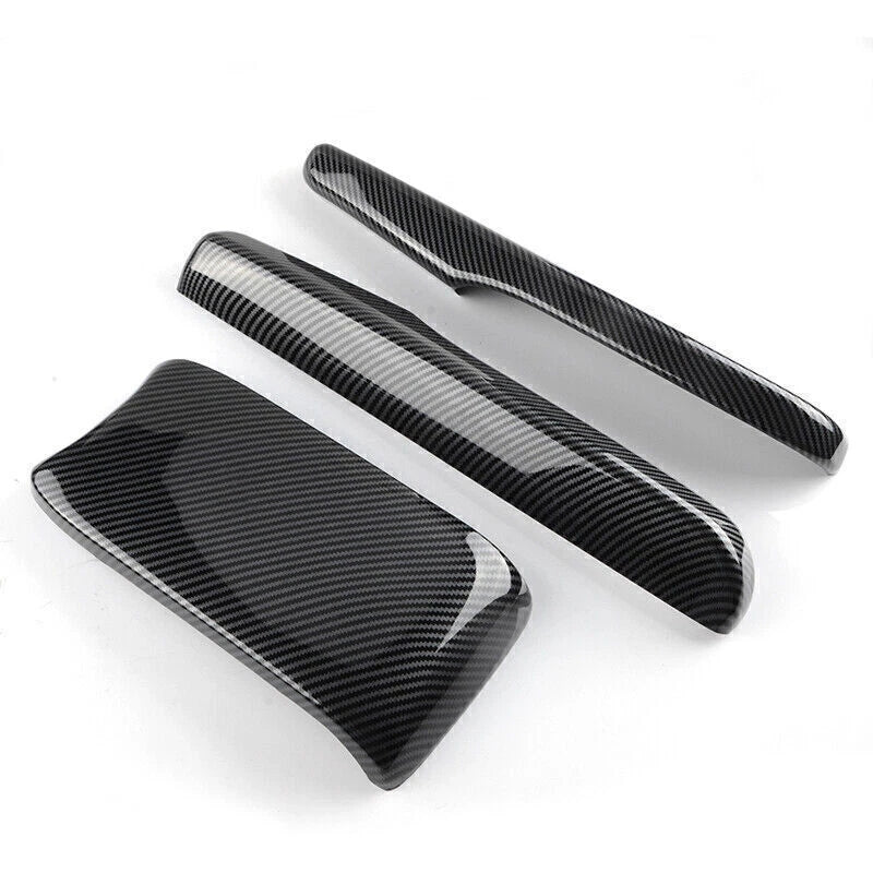 Carbon Fiber Black Interior Central Armrest Box Panel for 2016-2021 Honda Civic