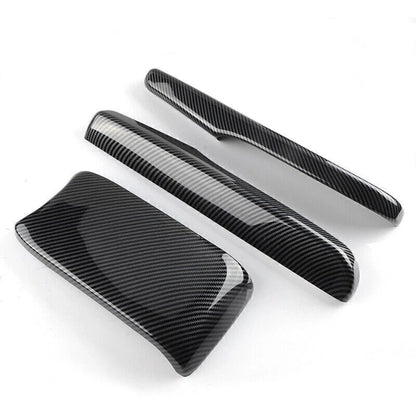 Carbon Fiber Black Interior Central Armrest Box Panel for 2016-2021 Honda Civic