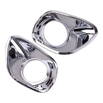 2 x Chrome Fog Light Bezel Covers for Jeep Patriot (2011-2016)