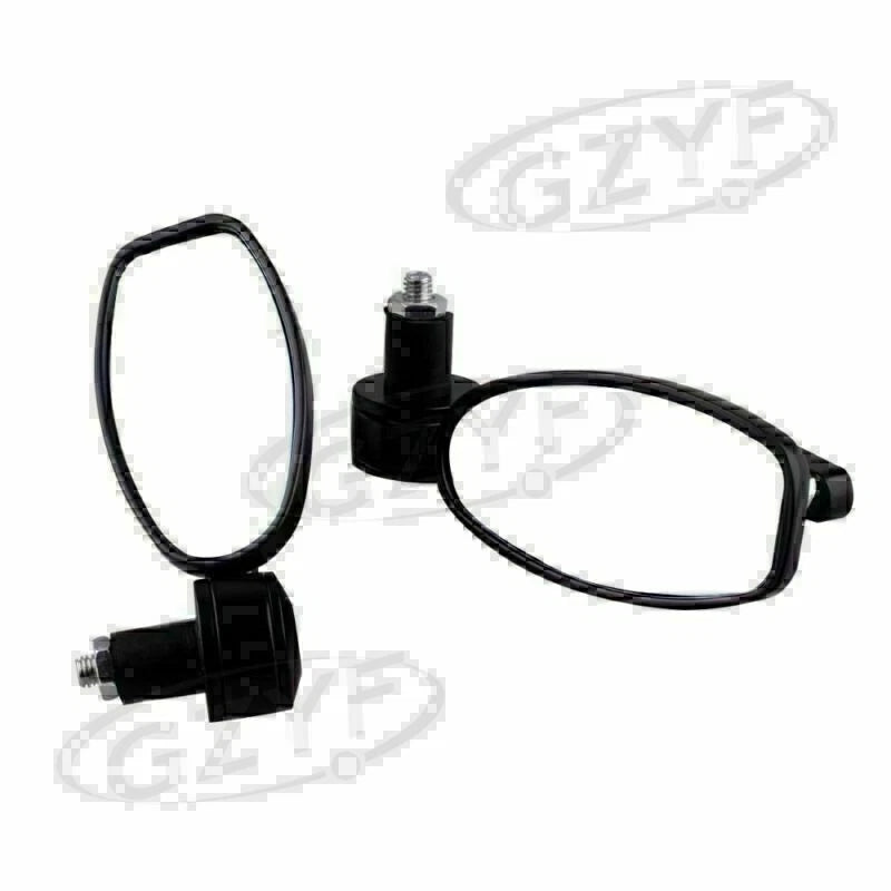 7/8" Folding Bar End Side Mirrors for Honda Suzuki Yamaha Motorcycles