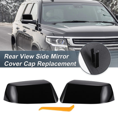 Gloss Black Rearview Mirror Cover Cap for Cadillac Chevrolet GMC