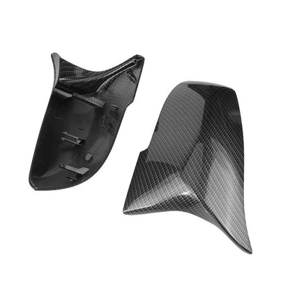 2 x Carbon Fiber Exterior Mirror Caps for BMW (Fits Various Models)