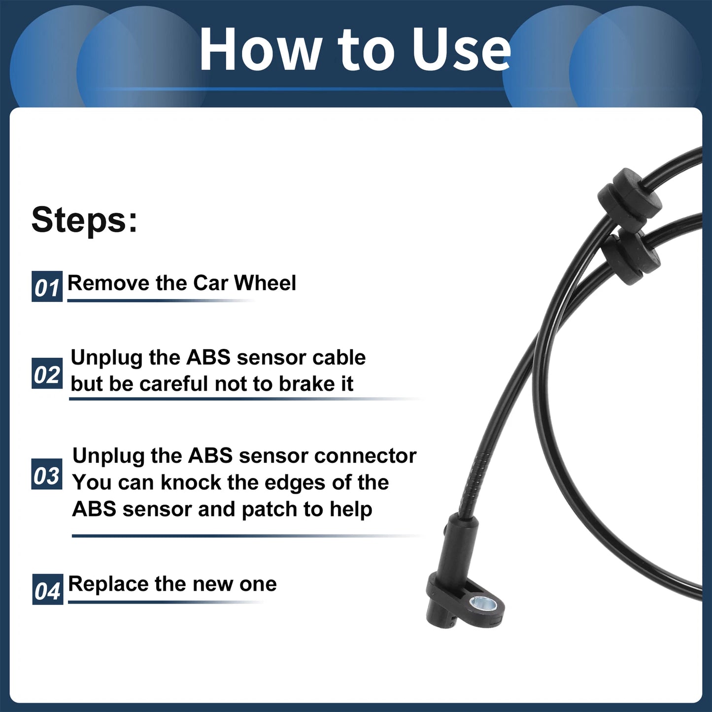 ABS Wheel Speed Sensor for Ford Fiesta (2009-2019)