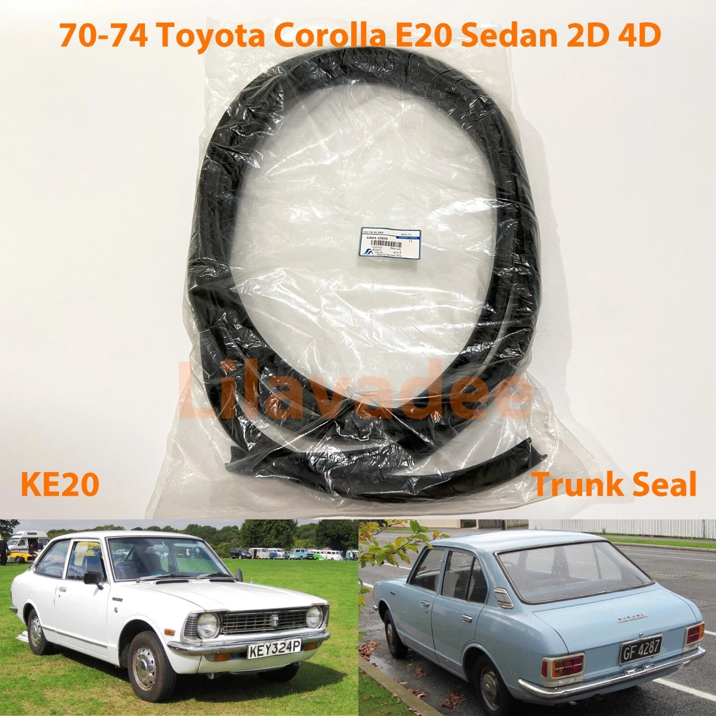 Trunk Lid Weatherstrip Rubber Seal for Toyota Corolla KE20 Sedan (1970-1979)