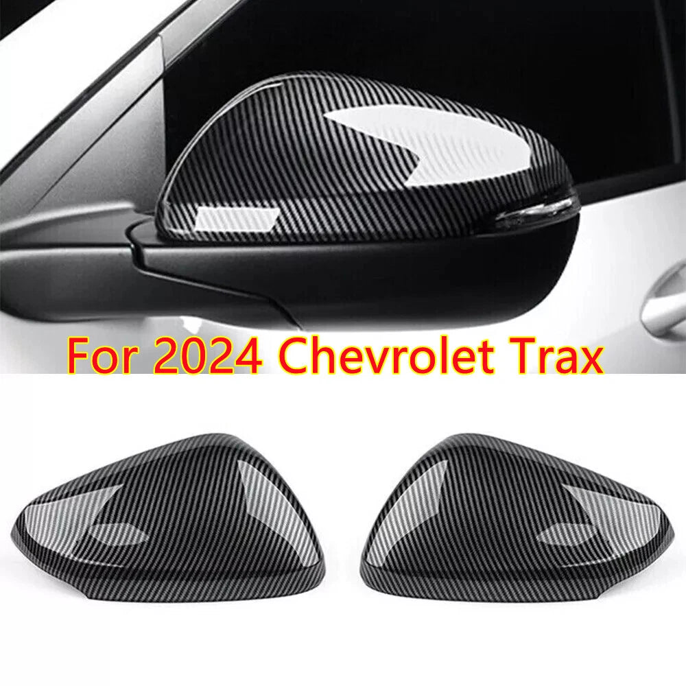 Carbon Fiber Mirror Cover Trim Caps for Chevrolet Trax (2024–2024)