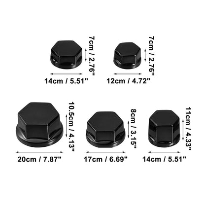 Set Screw Cap for Motorcycle Motorbike Screw Nut Bolt Cover Decoration Black