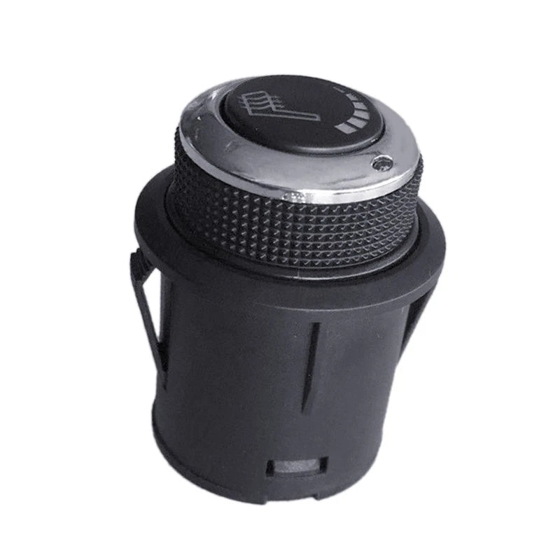 2 x Round Hi-Lo 6 Level Car Seat Heating Pad Button Switch Kit for Universal Cars