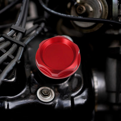 Red Aluminum Alloy Gas Engine Oil Filler Cap Cover for Mitsubishi