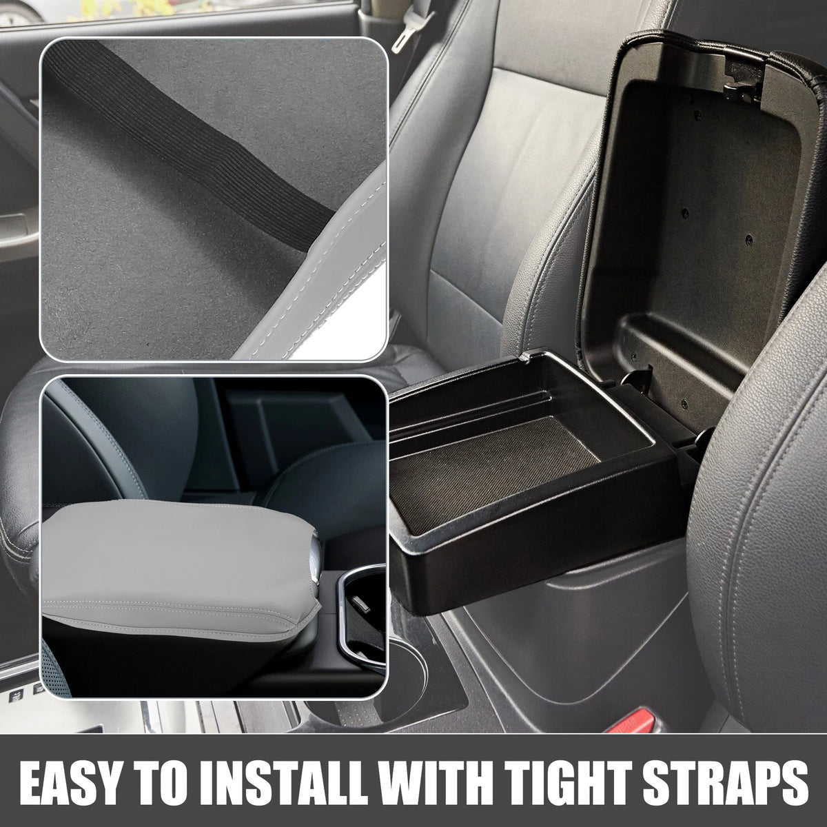 Center Console Armrest Cover Pad for Toyota Camry Hybrid (2012-2017) Gray