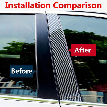 6 x Carbon Fiber Window Pillar Posts for Infiniti G35 G37 (2002-2013)