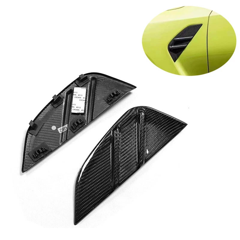 REAL Carbon Fiber Side Fender Vents Replace Trim For BMW M3 M4 G80 G82 G83 2021+